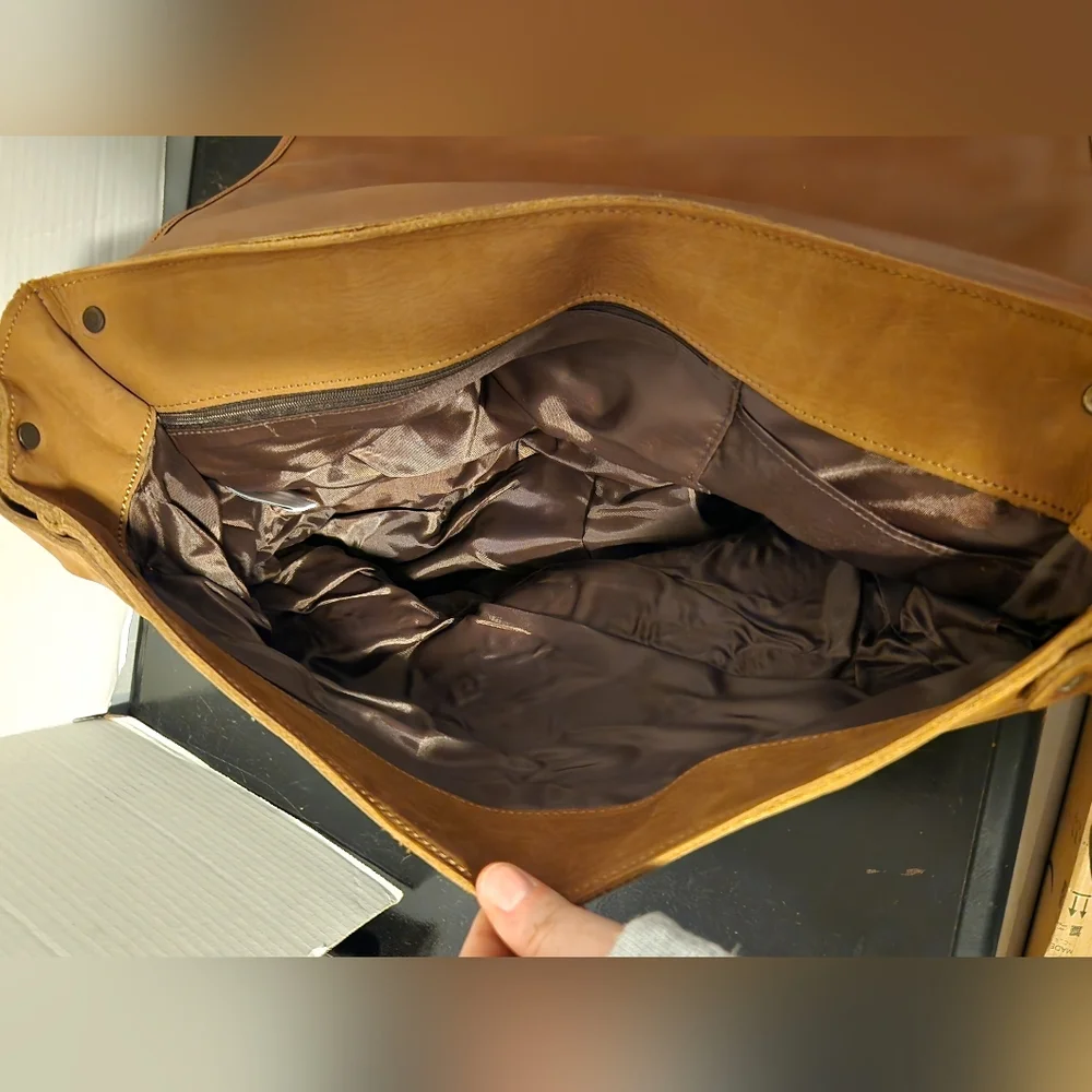 Vintage Marlboro Leather Messenger Bag, Satchel, Briefcase,Book Bag Etc